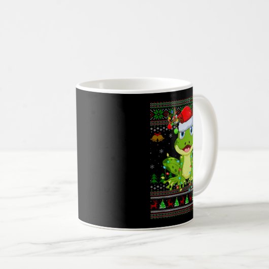 Funny Frog Ugly Christmas Sweaters Holiday Santa C Kaffeetasse (VorderseiteRechts)
