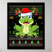 Funny Frog Ugly Christmas Sweaters Holiday Santa C Poster (Vorne)