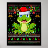 Funny Frog Ugly Christmas Sweaters Holiday Santa C Poster (Vorne)