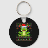 Funny Frog Ugly Christmas Sweaters Holiday Santa C Schlüsselanhänger (Vorderseite)