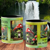 Funny Frog Watercolor Foto Kaffeetasse