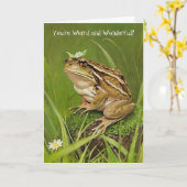 Funny Frog Weird Friend Niedlich Spaß Freundschaft Karte (Gelbe Blume)