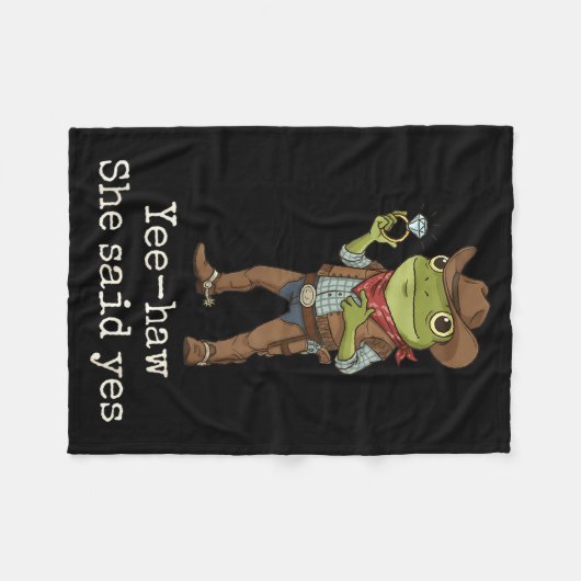 Funny Frog Western Engagement Matching Couples Tee Fleecedecke (Vorderseite (Horizontal))