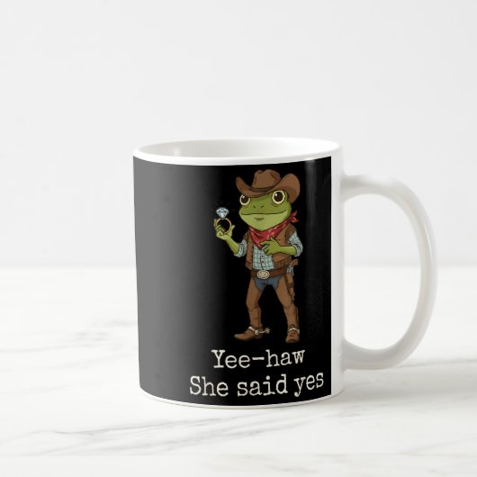 Funny Frog Western Engagement Matching Couples Tee Kaffeetasse (Rechts)