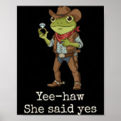 Funny Frog Western Engagement Matching Couples Tee Poster (Vorne)