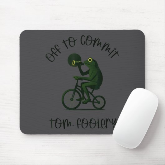 Funny Frog Wizard Off To Commit Tom Foolery Eclips Mousepad (Mit Mouse)