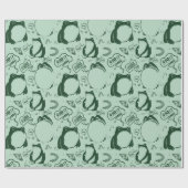 Funny Frog Wrapping Paper - Grünbuch Geschenkpapier (Flach)