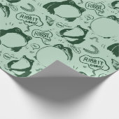 Funny Frog Wrapping Paper - Grünbuch Geschenkpapier (Ecke)