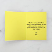 Funny Frog Yellow Custom Son 30th Birthday Karte (Innenseite)