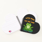Funny Frog Yoga Cartoon Lotus Lily Pad Pose Design Notizblock (Innenseite)