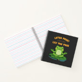 Funny Frog Yoga Cartoon Lotus Lily Pad Pose Design Notizblock (Innenseite)