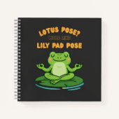 Funny Frog Yoga Cartoon Lotus Lily Pad Pose Design Notizblock (Vorderseite)