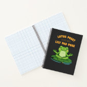 Funny Frog Yoga Cartoon Lotus Lily Pad Pose Design Notizblock (Innenseite)