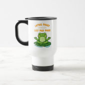 Funny Frog Yoga Cartoon Lotus Lily Pad Pose Design Reisebecher (Links)