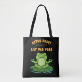 Funny Frog Yoga Cartoon Lotus Lily Pad Pose Design Tasche (Vorderseite)