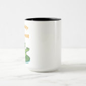 Funny Frog Yoga Cartoon Lotus Lily Pad Pose Design Tasse (Zentrum)