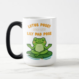 Funny Frog Yoga Cartoon Lotus Lily Pad Pose Design Verwandlungstasse
