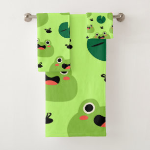 Funny Frogs Badhandtuch Set