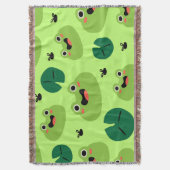 Funny Frogs Decke (Vorderseite Vertikal)