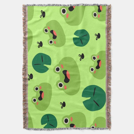 Funny Frogs Decke (Vorderseite Vertikal)