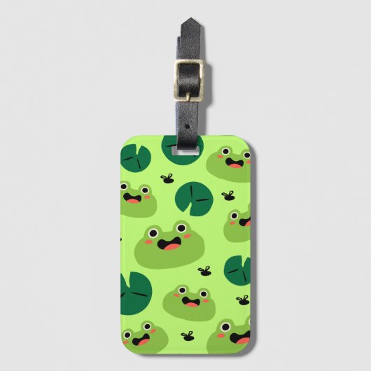 Funny Frogs Gepäckanhänger (Vorderseite Vertikal)