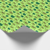 Funny Frogs Geschenkpapier (Ecke)