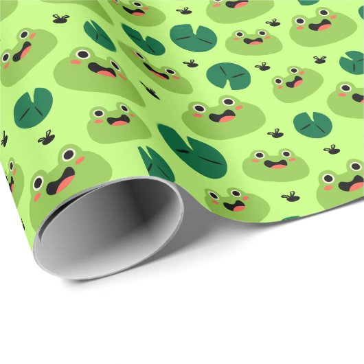 Funny Frogs Geschenkpapier (Rolleneckpunkt)
