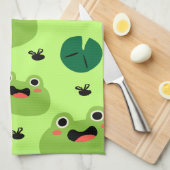 Funny Frogs Geschirrtuch (Viertel Falte)