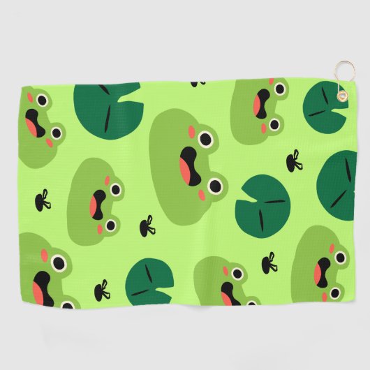 Funny Frogs Golfhandtuch (Horizontal)