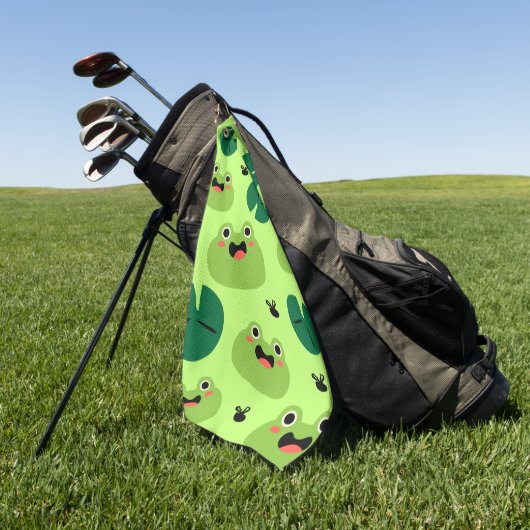 Funny Frogs Golfhandtuch (Gras)