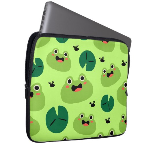 Funny Frogs Laptopschutzhülle (Vorne Rechts)