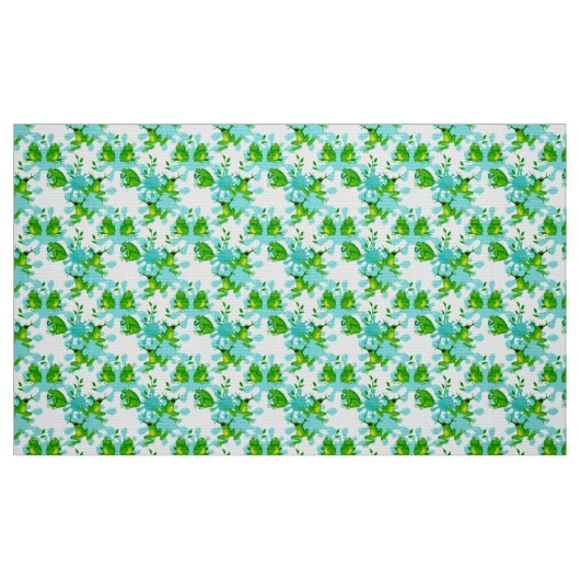 Funny Frogs Pattern Kids Stoff (Fat Quarter (45,7 x 55,9 cm))