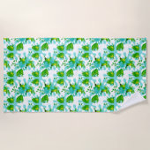 Funny Frogs Pattern Kids Strandtuch (Vorderseite)
