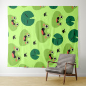 Funny Frogs Wandteppich (Beispiel (Horizontal))