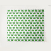 Funny Frogs White and Green Wall Tapestes Wandteppich (Vorderseite (Horizontal))