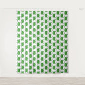 Funny Frogs White and Green Wall Tapestes Wandteppich (Vorderseite)