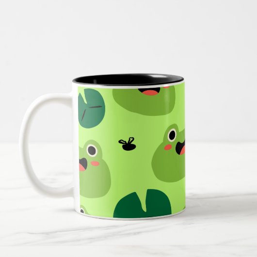 Funny Frogs Zweifarbige Tasse (Links)