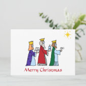 Funny Frohe Weihnachten Drei Könige Gruß (Stehend Vorderseite)