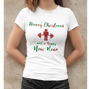 Funny Frohe Weihnachten Fitness Gym Shirt