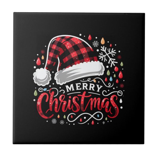 Funny Frohe Weihnachten Fliese (Vorderseite)