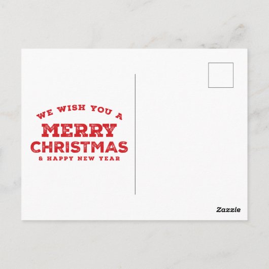 Funny Frohe Weihnachten Postkarte (Rückseite)