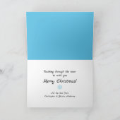 Funny Frohe Weihnachten Skipinguin in Weihnachtsma Karte (Innenseite)