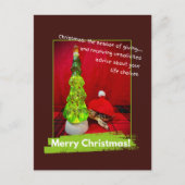 Funny frohe Weihnachten Unerbetene Ratschläge Schi Postkarte (Vorderseite)