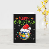 Funny Frohe Weihnachten Volleyball Weihnachtsmannm Karte (Gelbe Blume)