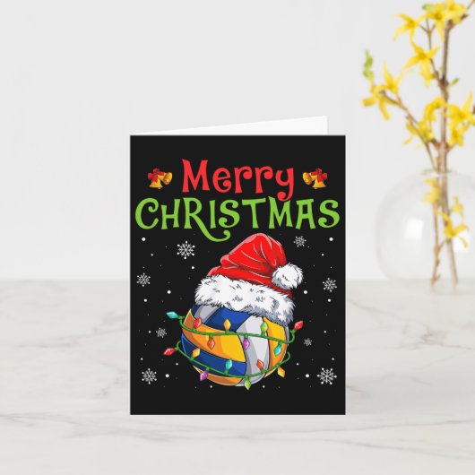 Funny Frohe Weihnachten Volleyball Weihnachtsmannm Karte (Gelbe Blume)