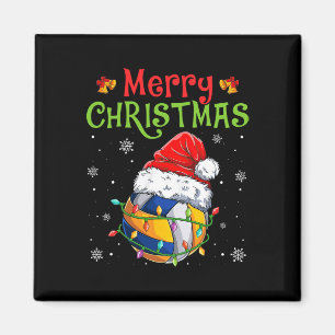 Funny Frohe Weihnachten Volleyball Weihnachtsmannm Magnet