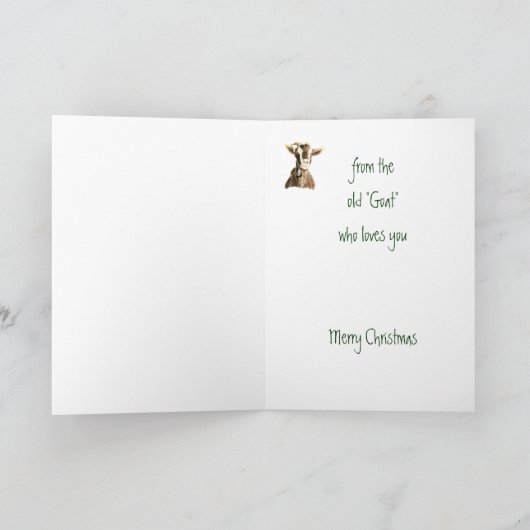 Funny Frohe Weihnachten von Old Goat Animal, Spaß (Innenseite)