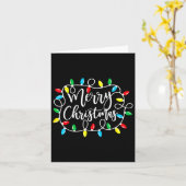 Funny frohe Weihnachts-Lichter Xmas Familie Männer Karte (Gelbe Blume)