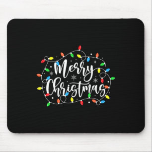 Funny frohe Weihnachts-Lichter Xmas Familie Männer Mousepad