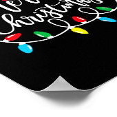 Funny frohe Weihnachts-Lichter Xmas Familie Männer Poster (Ecke)